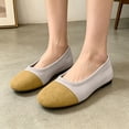 thumbnail image 2 of oqasdz Womens Casual Shoes Round Toe Slip On Flat Dressy Shoes with Soft Upper and Insole for Ladies Solid Color Comfort Footwear Outdoor Summer, 2 of 7