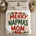thumbnail image 5 of Merry Napmas Mom Christmas Nap Design Red Mug, Playful Festive Scene, Warm Flannel Blanket for Living Room and Family Room, Beach Lovers Christmas Gift, Festive Home Decor, 5 of 9