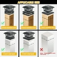 thumbnail image 4 of Solar Lights for Fence Post Cap Outdoor Deck 4 Pack for 4x4/5x5/6x6 Wooden/Vinyl Posts Two Light Modes LED Warm/Cool White Decor for Garden Patio. (Black, 4), 4 of 8