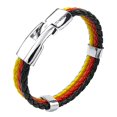thumbnail image 1 of Pulsera triple de cuero con la bandera nacional, ideal para aficionados al fútbol 2018 Alemania, 1 of 9
