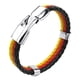 thumbnail image 1 of Pulsera de cuero trenzado para aficionados de la COPA MUNDIAL 2018 con bandera de 8 países Alemania, 1 of 9
