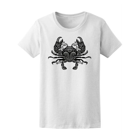 Beautiful Crab Tribal Mandala T-Shirt Women -Image by Shutterstock, Female XX-Large