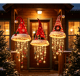 thumbnail image 6 of 3PC Lighted Santa Hat Hanging Chandelier, Pre Lit Christmas Santa Hat Decor with Warm LED Lights and Hanging Holiday Charms, Indoor Outdoor Covered Decor, 6 of 6