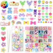 3000 Pcs Junk Case Charms Kit, Diy Phone Case & Nail Decor with Big Charms, Kawaii Bows, Pearls, Rhinestones for Aesthetic Personalization