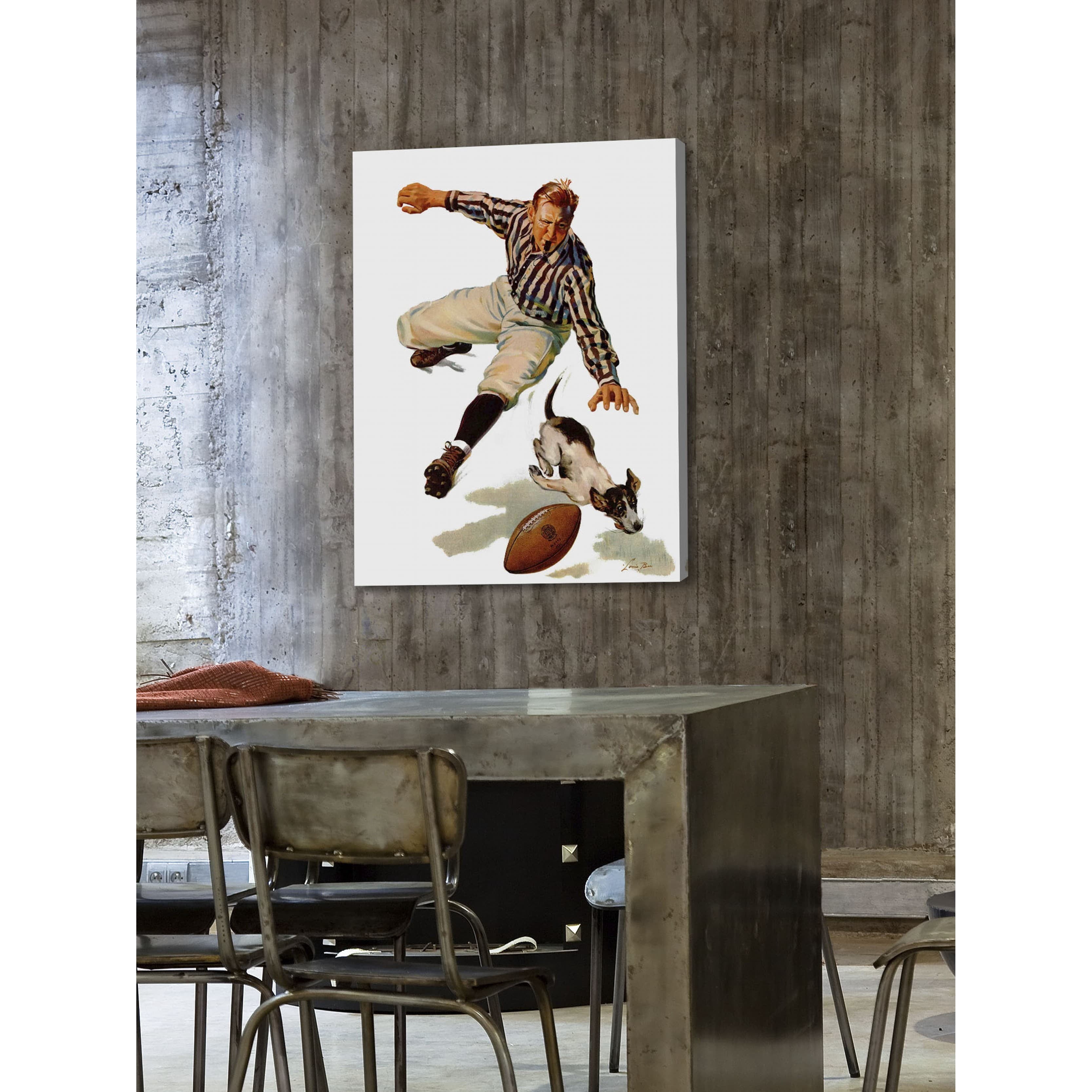 Marmont Hill Dog on the Field by Lonie Bee Painting Print on Canvas