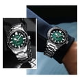 thumbnail image 3 of CURREN 8450 Men's Quartz Watch Business Blue Green Clock Analog Display Stainless Steel Strap Wrist Watches for Male, 3 of 3