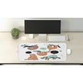 thumbnail image 2 of Animal Computer Mouse Pad, Cartoon Style Illustration Tribe of Sloths Smiles Sleeping Lazy does Yoga Words, Rectangle Non-Slip Rubber Mousepad Large, 31" x 12" Gaming Size, Multicolor, by Ambesonne, 2 of 2