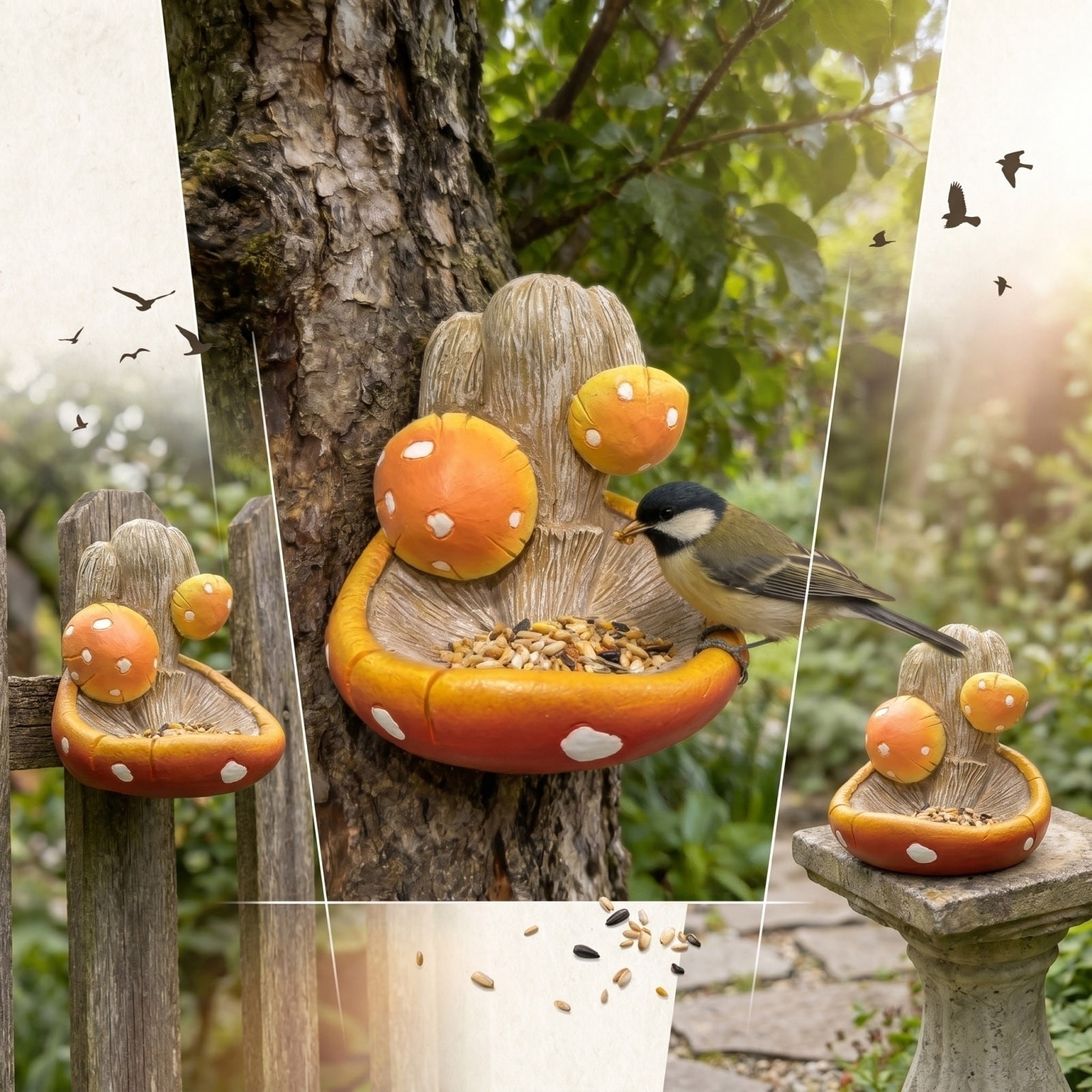 Hummingbird Feeders for Outdoors Resin Bird Feeder Outdoor Garden Patio Decor reative Hanging Ornament Feeder