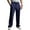 Navy, variant on Men's Outdoor Straight Type Pants Textured Solid Color Golf Pants Elastic Waist Relaxed Fit Flat Front Pants