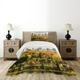 thumbnail image 4 of Ambesonne Fall Quilted Bedspread Set 2 Pcs, Montreal in Autumn Season, Twin Size, Multicolor, 4 of 5
