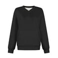 thumbnail image 4 of Duoif Womens Sweatshirt, Women's V-Neck Fleece Sweatshirt - Cute Oversized Winter Top Sweatshirt for Women Black L, 4 of 4