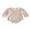 Beige, variant on Newborn Baby Girl Spring Fall Winter Outfit Bubble Romper 3D Flower Waffled Striped Long Sleeve Bodysuit Infant Baby Girl Essentials Clothes