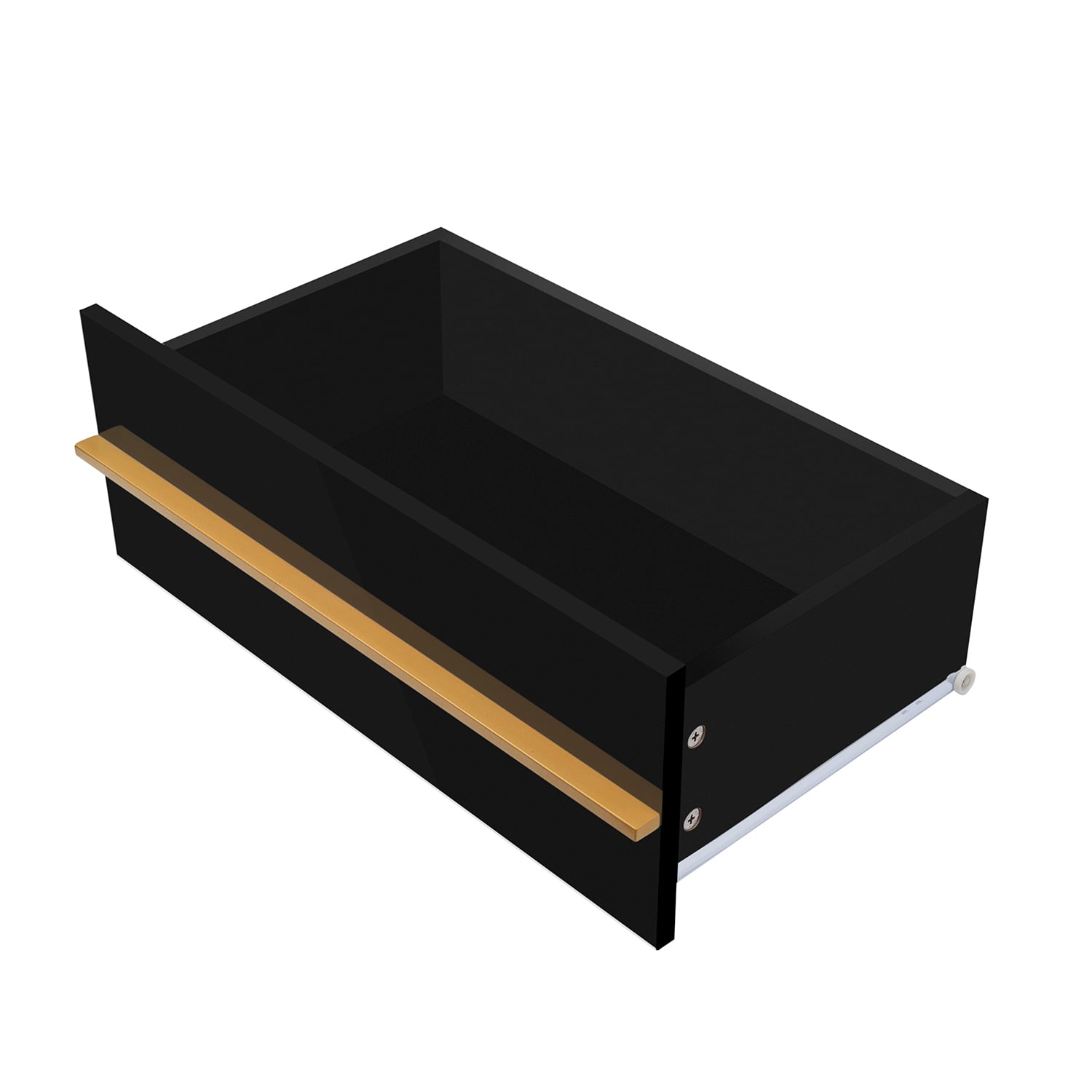 Kadyn 59"L Sideboard, Kitchen Storage Cabinet with Large Storage Space and Gold Metal Legs for Living Room, Black