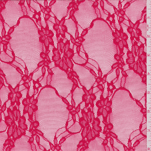 coral stretch lace fabric