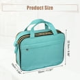 thumbnail image 6 of Unique Bargains Large Toiletry Bag Makeup Bag with Compartments Water-resistant Travel Bag Cosmetic Bag Green, 6 of 7