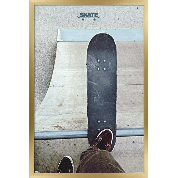 Skateboarding - Drop In Wall Poster, 22.375" x 34", Framed