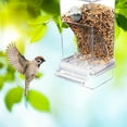 ASHJ No Mess Bird Feeders Automatic Parrot Feeder Drinker Acrylic Seed ...