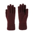 thumbnail image 2 of PuSpu Men Women Unisex Solid-Color Warm Thick Knitted Gloves, 2 of 3