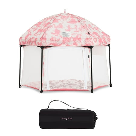 UPC: 0810063665340 | Dream On Me Onyx Baby Play Yard Set with Canopy Blush Pink Unisex