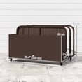 thumbnail image 3 of Rangement Roulant pour Piscine en Rotin, Rangement Extérieur, Organisateur en Osier, Brun, 3 of 10