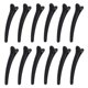 thumbnail image 1 of Pinzas para separar el cabello, 12 unidades, negras, con forma de cocodrilo, agarre seguro y antideslizantes, ideales para estilismo profesional., 1 of 5