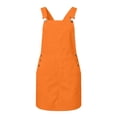 thumbnail image 4 of FYDUU Girls Dresses Solid Color Sleeveless Casual Overalls Dress Everyday School Outfits Kids Adjustable Strap Suspenders Dress 12-13 Years, 4 of 4