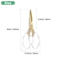 thumbnail image 3 of Uxcell Kitchen Scissors, 9" Multi-Purpose Stainless Steel Heavy Kitchen Shears for Food Lotus ABS Transparent Handle [Gold Tone], 3 of 7