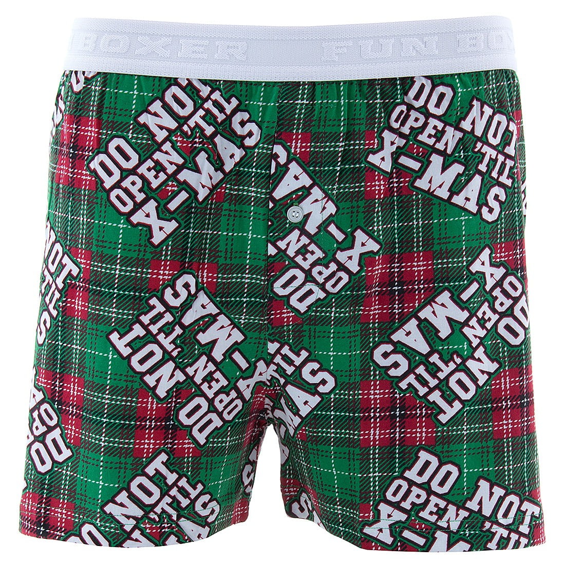 Fun Boxers Men's Do Not Open Green Cotton Boxer Shorts - Walmart.com