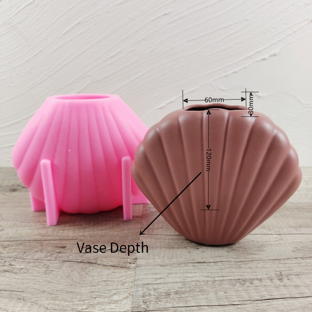 lanema Shell Vase Molds for Storage Bottle Candle Holder Epoxy Resin Casting Mold Tool