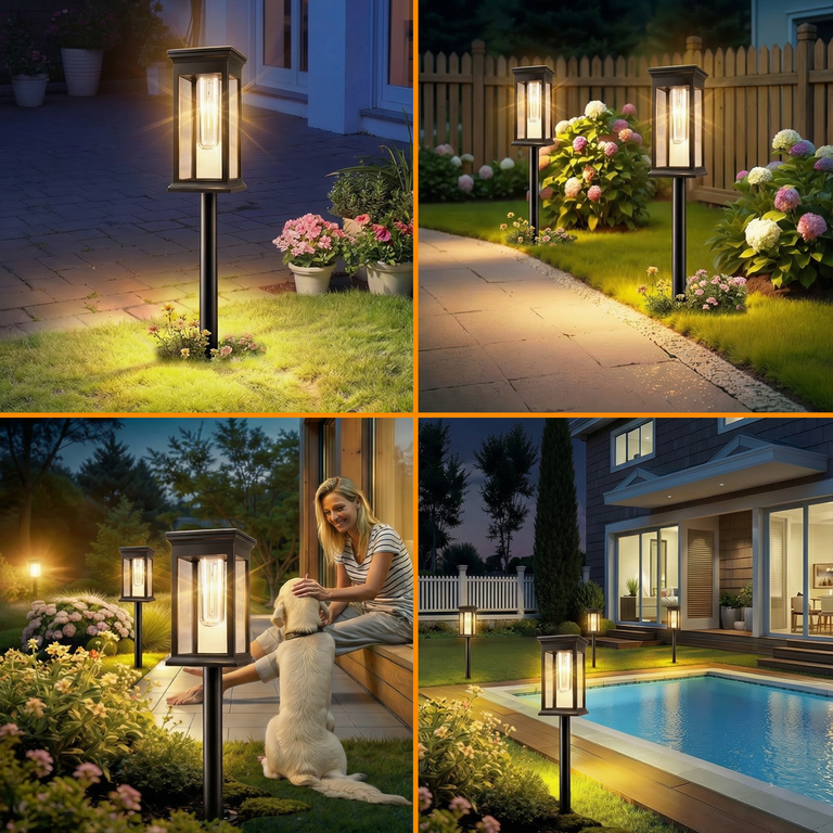 Kidsjoy Solar Pathway Lights, 6-Pack Adjustable photo 6