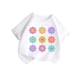thumbnail image 2 of Mooqilaa Girls Cotton T-shirts, Fashion Crew Neck Short Sleeve Kids Summer Tops Graphic Tees White Size 9-10T, 2 of 6