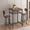 Brown, variant on Bar Table Set with 2 Stools, Industrial Counter Height Bistro Dining Table Set with Storage Shelf and Footrests, Tall Coffee Table and Back Chair for Living Room, Gold
