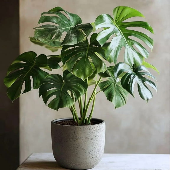 Monstera Deliciosa Plant 4-7" Tall for Planting, Split Leaf Philodendron, Swiss Cheese Plant Starter Plant, Tropical Houseplant