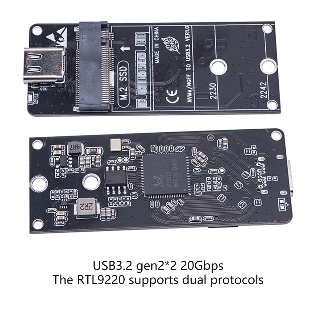 Zeiwohndc M.2 NVMe SSD to USB C Enclosure USB 3.2 Gen2x2 Rapid Transfer Case External