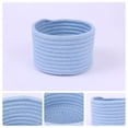 thumbnail image 2 of Unique Bargains Woven Storage Basket Shelf Storage Bin for Home Key Tray Bowl Blue S, 2 of 6