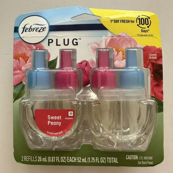 Febreze Plug Sweet Peony Oil 2 Refills LIMITED EDITION
