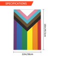 thumbnail image 3 of SPXUBZ 12" x 18" Linen LGBT Garden Flag,Pride Rainbow Bisexual, 3 of 6