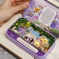thumbnail image 3 of Qiilu DIY Miniature DollHouse Kit With LED Handmade House Kits Gift Kid Game Toy, 3 of 8