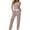 Red, variant on FAHXNVB Women's Striped Pajama Set Crewneck Sleeveless Tank Top and Long Pants 2 Piece Sleepwear Nightwear Loungewear PJ Set