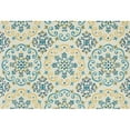thumbnail image 1 of Loloi Francesca 3'6" x 5'6" Hand Hooked Rug in Ivory and Blue, 1 of 2