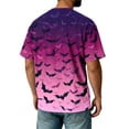 thumbnail image 7 of Fabrcox S-4XL Halloween Mens Shirt Funny Pumpkin Spider Web Mens Short Sleeve Shirts Outdoor Fall Corduroy Mens T Shirts Graphic Purple M, 7 of 7
