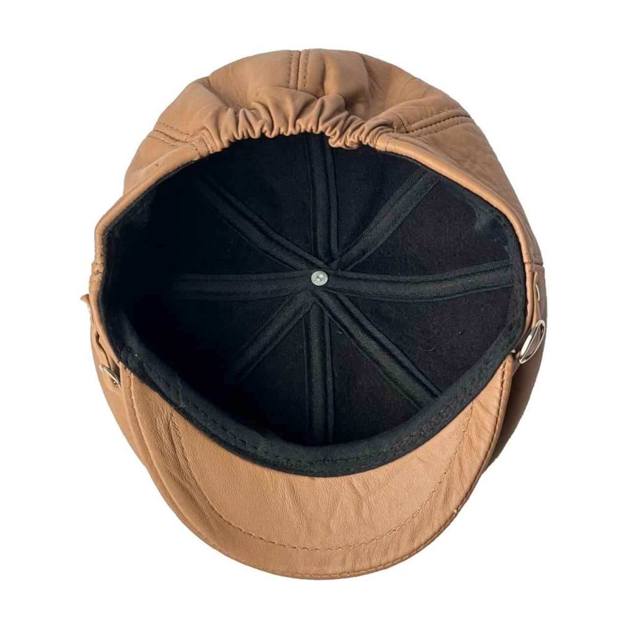 Lukkizara Leather Ivy Cap Men,s Newsboy Hat Cabbie Beret Real Leather Hat Vitage Style (US, Alpha, 3X-Large, Tan)