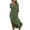 Army Green, variant on Cotton Linen Long Dresses for Women,2023 Spring Summer Casual Loose 3/4 Sleeve Midi Dress,Trendy Elegant Plain Beach Dress