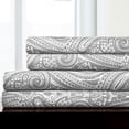 thumbnail image 1 of Sábanas Sweet Home Collection King Size Paisley de color gris, 1 of 1