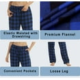 thumbnail image 5 of LNFINTDO 2 Pack Women's Pajamas Pants Flannel Pjs Bottoms for Sleep Loungewear Soft Comfy Cotton Pj for Women, Red & Blue Plaid, Large, 5 of 7