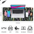 thumbnail image 5 of Long Mouse Pads for Desk,Pioneer Flower Floral Print Pattern Desk Mats on Top Of Desks, Desk Mouse Pad Extra Large with 3mm Non-Slip Base and Stitched Edge for Gaming,Office,Work,Home 35.4"x15.7", 5 of 6