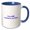 Blue/White, variant on 3drose, Im Really Excited to Be Here, 15oz Mug