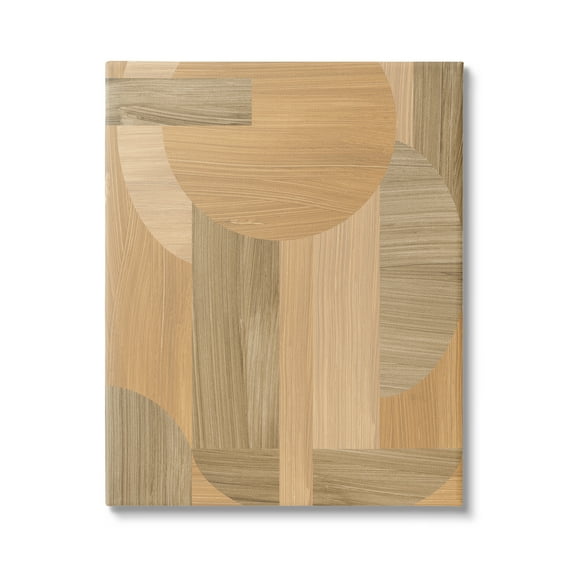 Stupell Industries Rustic Patterned Shapes Abstract Painting Gallery Wrapped Canvas Art Print Wall Art, 16 x 20