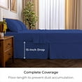 thumbnail image 2 of Mellanni Iconic Collection Pleated Microfiber Bed Skirt 15" Drop, King, Royal Blue, 2 of 7