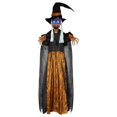 thumbnail image 1 of Hanging Witch Halloween Decorations Outdoor, Life Size Talking Witches with Light Up Eyes & Scary Sounds, Halloween Decor for Garden Haunted House Front Porch Door, 1 of 7